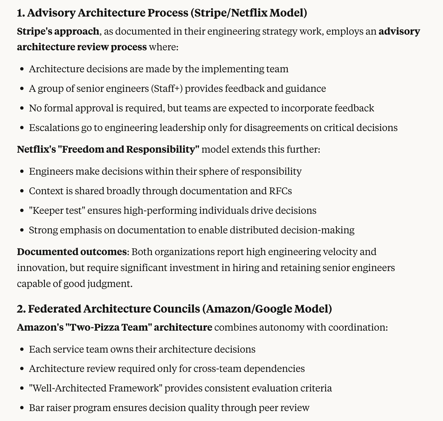 Excerpt from generated strategy exploration section