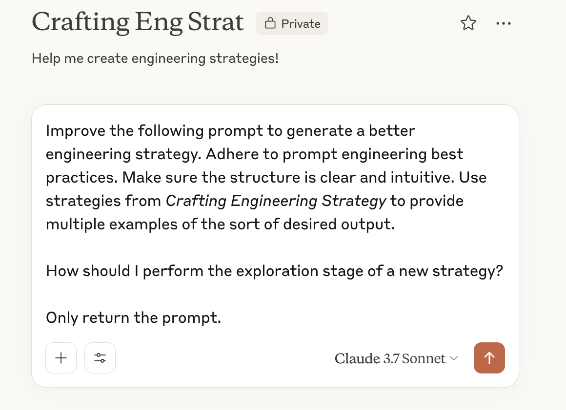 Meta prompting Claude.ai to improve a prompt