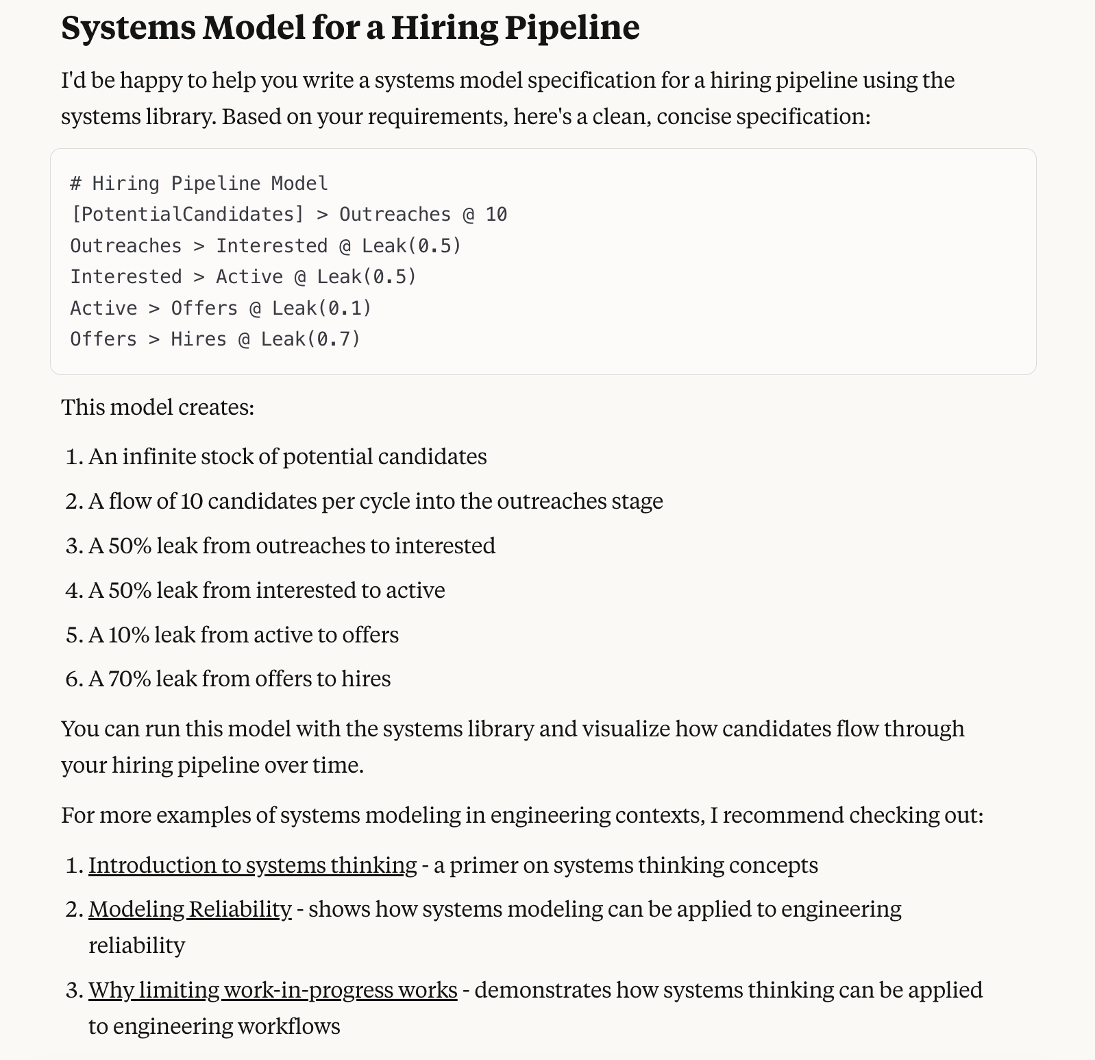 Claude.ai generates working systems syntax from natural language prompt
