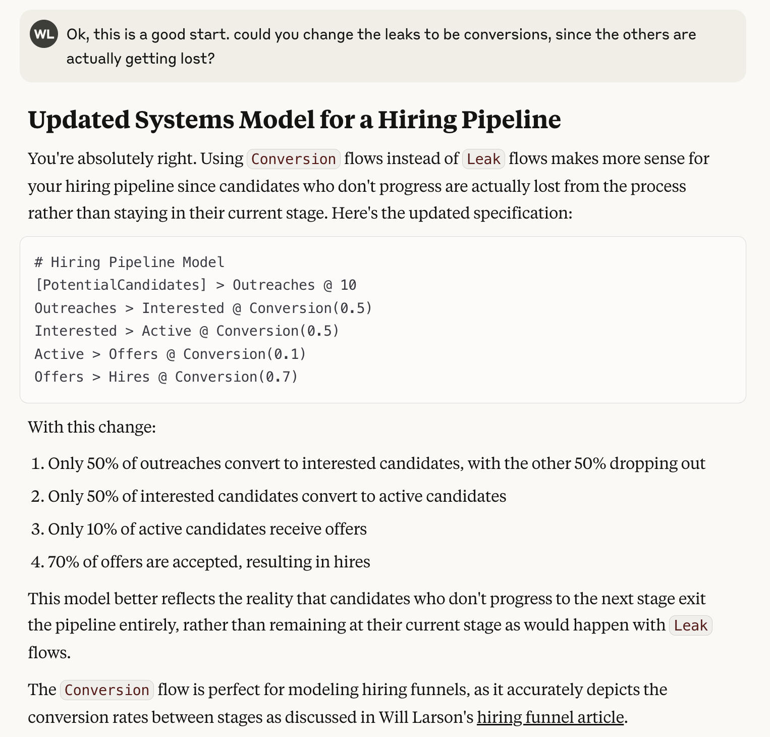 Claude.ai switching from Leaks to Conversions